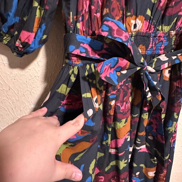 Cleobella Brianna Garden Floral Midi Dress Size Small‎ Organic Cotton - Picture 11 of 12